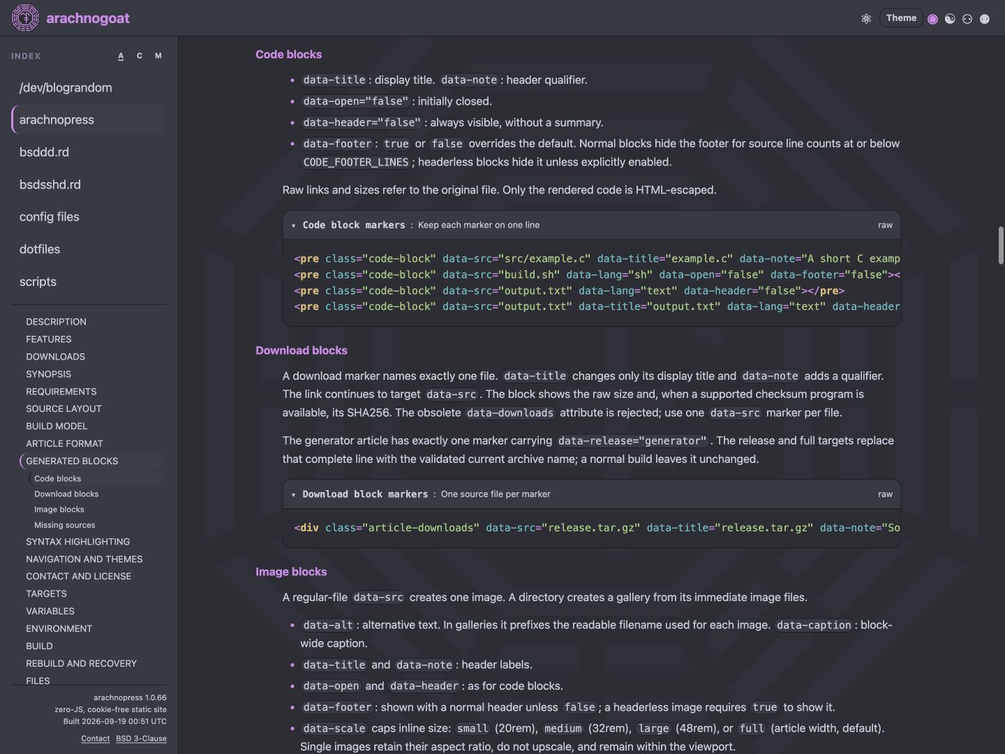 Example Gallery: theme edge dark