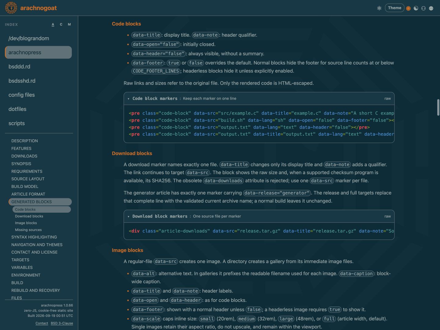 Example Gallery: theme oksolar dark