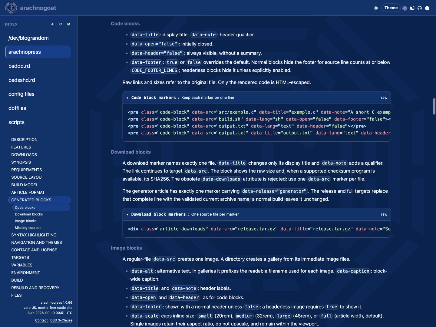 Example Gallery: theme tomorrow blue